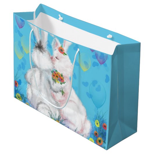 Bunny Gift Bag - Knuffel Groot Cadeauzakje (Voorkant Gekanteld)