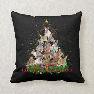 Bunny Gift Kerstboom met konijnenkonijn — prac Kussen