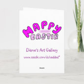 Bunny Girl Easter Kaart (Achterkant)