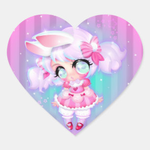 Bunny Girl Hart Sticker