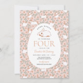 Bunny Girls de Pâques 4e Invitation d'anniversaire (Devant)