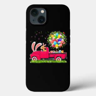 Bunny Goat Riding Pickup Truck Easter Tree Fl iPhone 13 Hoesje