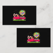 Bunny Goat Riding Pickup Truck Easter Tree Fl Visitekaartje (Voorkant / Achterkant)