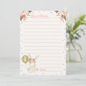 Bunny Gold ballon Theme Time Capsule Kaart (Staand voorkant)