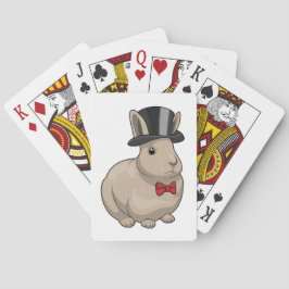 Bunny Groom Cylinder Wedding Pokerkaarten