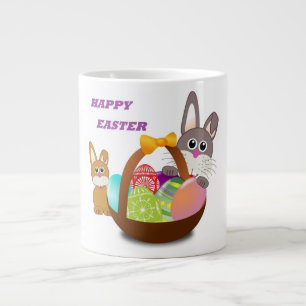 BUNNY "HAPPY EASTER" EXTRA GROTE BEKER