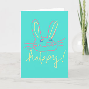 Bunny Happy Wenskaart Kaart