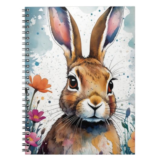 Bunny Hare tussen de bloemen | Notitieboek (Voorkant)