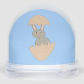Bunny Hatching from Egg Weird Sneeuwbol (Achterkant)