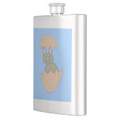 Bunny Hatching uit eiervoerflessen Heupfles (Links)