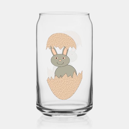 Bunny Hatching van Egg Weird Blikvorm Glas (Voorkant)