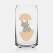 Bunny Hatching van Egg Weird Blikvorm Glas (Achterkant)