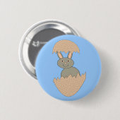 Bunny Hatching van Egg Weird Button (Voorkant /achterkant)