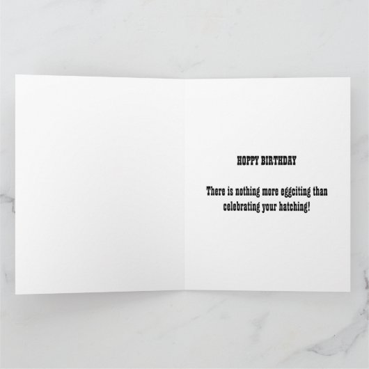 Bunny Hatching van Egg Weird Custom Kaart (Binnen)