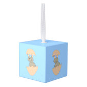 Bunny Hatching van Egg Weird Custom Ornament (Achter hoekig)