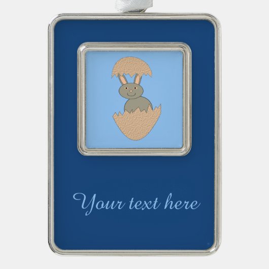 Bunny Hatching van Egg Weird Custom Ornament (Voorkant)