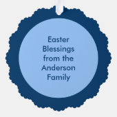 Bunny Hatching van Egg Weird Custom Ornament Kaart (Achterkant)