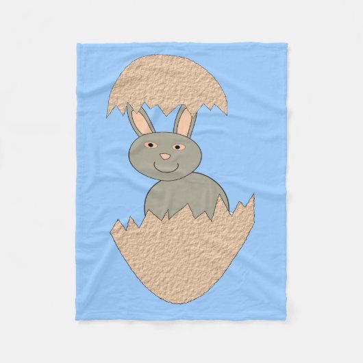 Bunny Hatching van Egg Weird Fleece Blanket Deken (Voorkant)