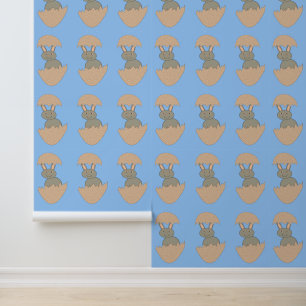 Bunny Hatching van Egg Weird Patterned Behang