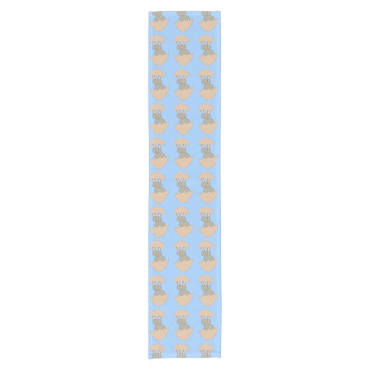Bunny Hatching van Egg Weird Table Runner Korte Tafelloper (Voorkant)