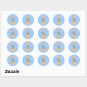 Bunny Hatching van eiervoedertrekkers Ronde Sticker (Vel)