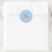Bunny Hatching van eiervoedertrekkers Ronde Sticker (Tas)