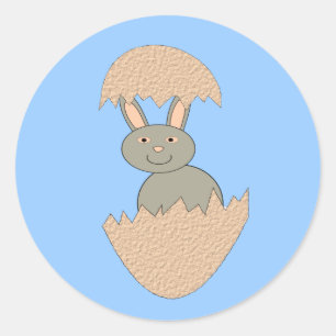 Bunny Hatching van eiervoedertrekkers Ronde Sticker