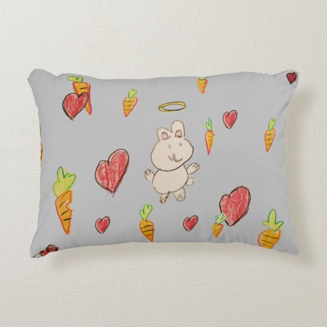 BUNNY HEAVEN - Pillow (geborsteld polyester) Accent Kussen (Voorkant)