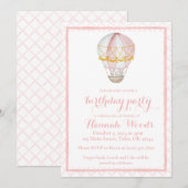 Bunny Hete Luchtballon Feest Uitnodigingen (Voorkant / Achterkant)