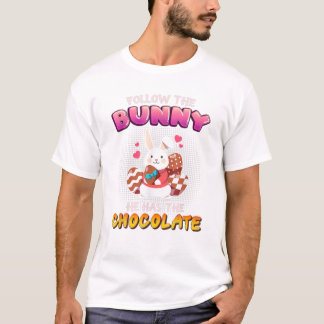 Bunny, hij heeft chocolade t-shirt