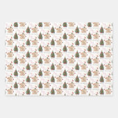 Bunny Holiday Wrapping Paper Flat Sheet Set 3 (Voorkant)
