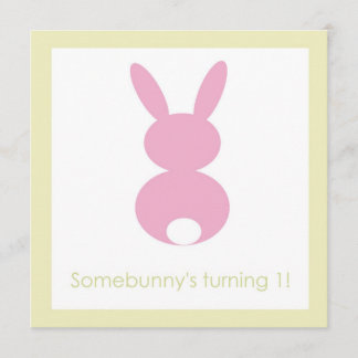 Bunny Hop Birthday of Baby shower Invitation Kaart