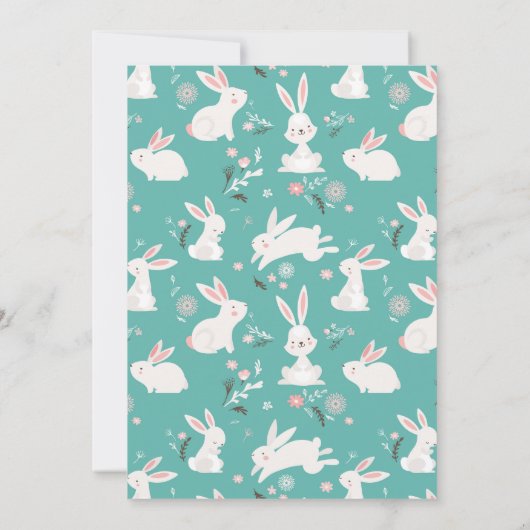 Bunny Hop Brunch de Pâques Invitation (Dos)