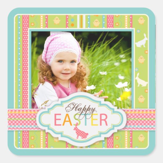 Bunny Hop Foto Sticker S (Voorkant)