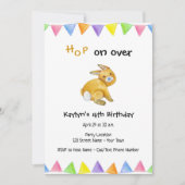 Bunny Hop Invitation Anniversaire (Devant)