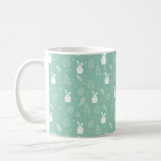 Bunny Hop Mug – Easter Egg Pattern (Gauche)