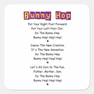 Bunny Hop Tekst Stickers