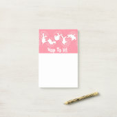 Bunny Hop To It Post-it Bloc-notes (Sur un bureau)