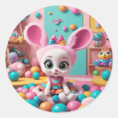 "Bunny Hoppy - Joli Sticker Rabbit (Devant)