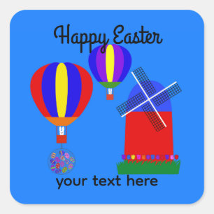 Bunny Hot Air ballon #1-2 Sticker