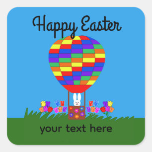 Bunny Hot Air ballon #3-2 Sticker