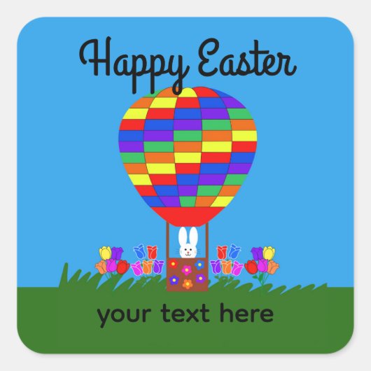 Bunny Hot Air ballon #3-2 Sticker (Voorkant)