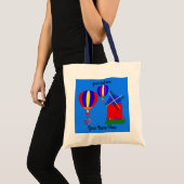 Bunny Hot Air Balloon #1 Canvas tas (Voorkant (product))