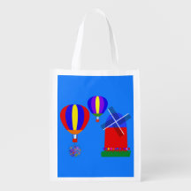 Bunny Hot Air Balloon #1 Sac réutilisable