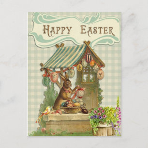 Bunny House Happy Pasen Briefkaart