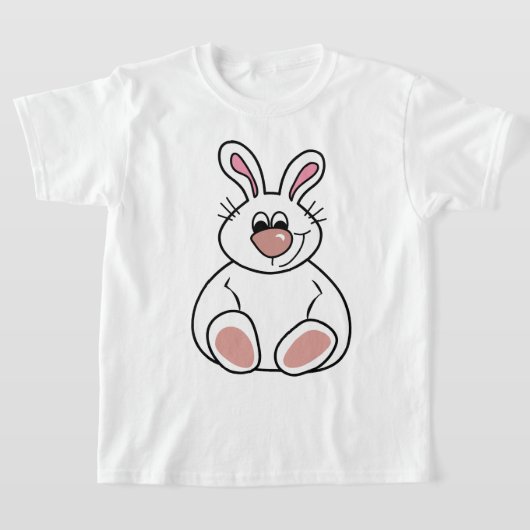 Bunny Illustration T-shirt voor kinderen (Laagn)