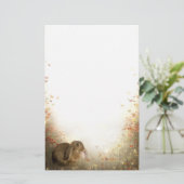 Bunny in bladeren briefpapier (Staand voorkant)