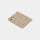 Bunny in Cowboy Outfit met Pet en Overalls Post-it® Notes (Schuin)