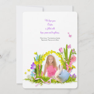 Bunny in de tuin Paas Kaart