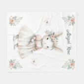 Bunny in een jurk fleece deken (Voorkant (Horizontaal))